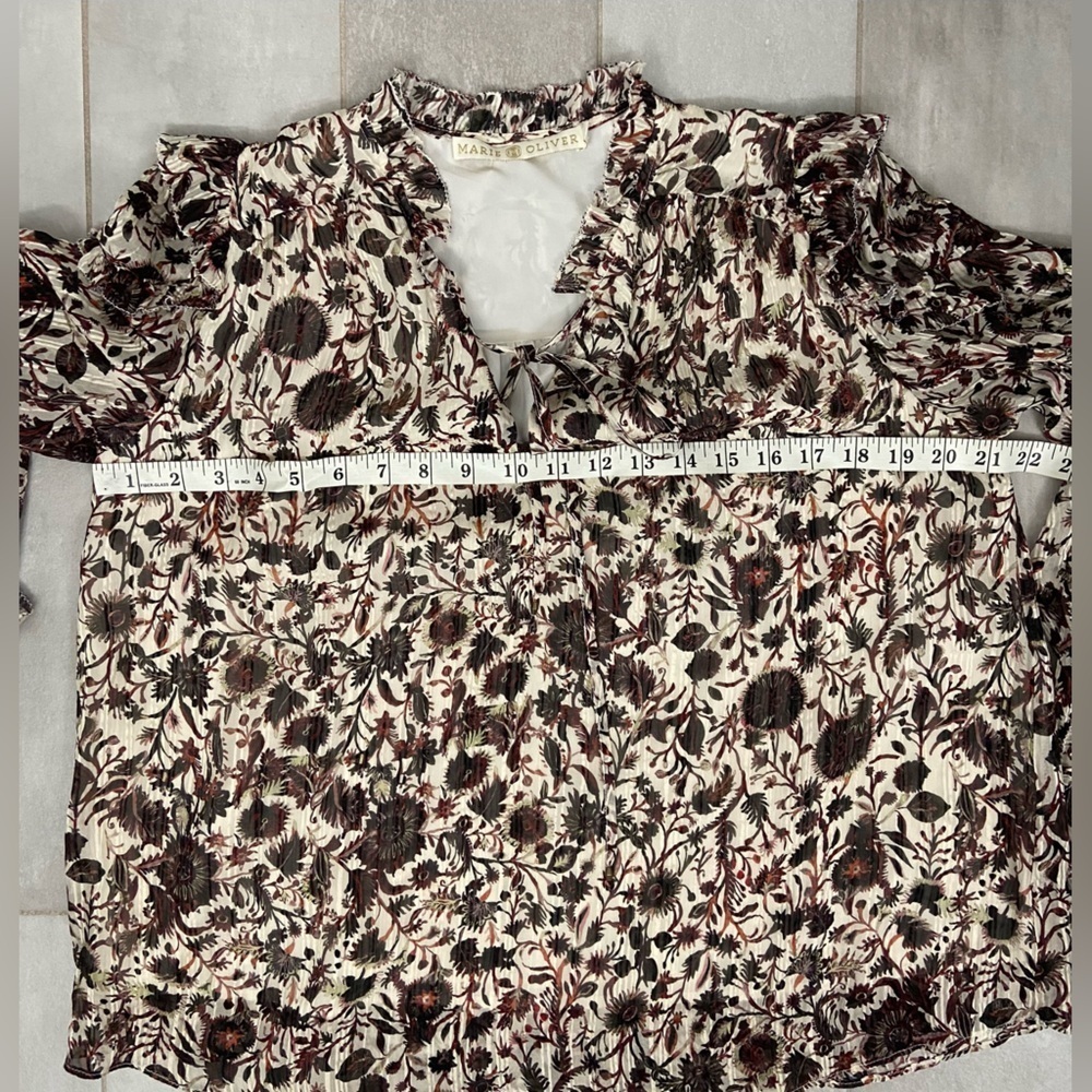 Marie Oliver Haley Blouse Ember Harvest Size Small - Picture 5 of 10